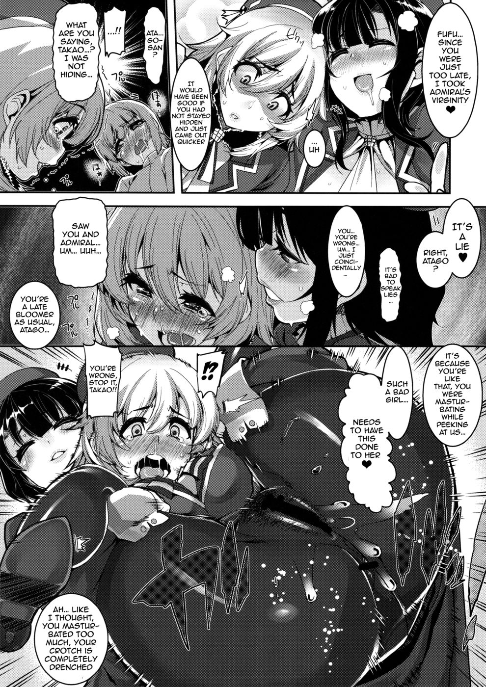 Hentai Manga Comic-Tiny admiral takao-san and atago-san-Read-15